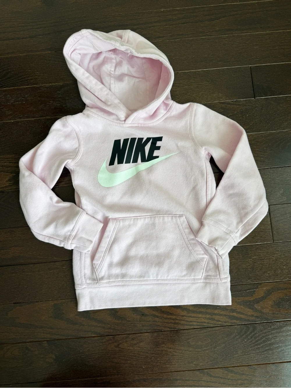 Nike Kids Pink Hoodie with Swoosh Logo